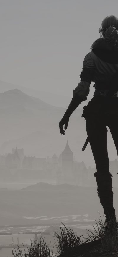 Fond d'écran iPhone Ciri The Witcher 3 Wild Hunt Minimal 8k