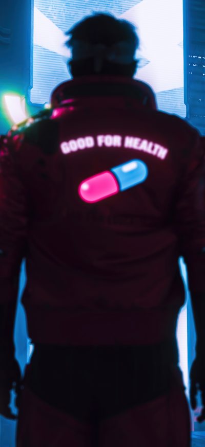 Fond d'écran iPhone Cyberpunk 2077 One Pill