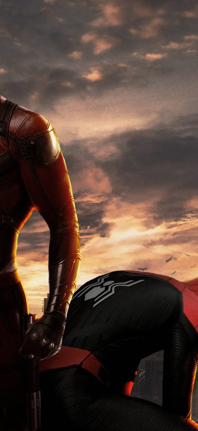 Fond d'écran iPhone Daredevil And Spiderman 4k