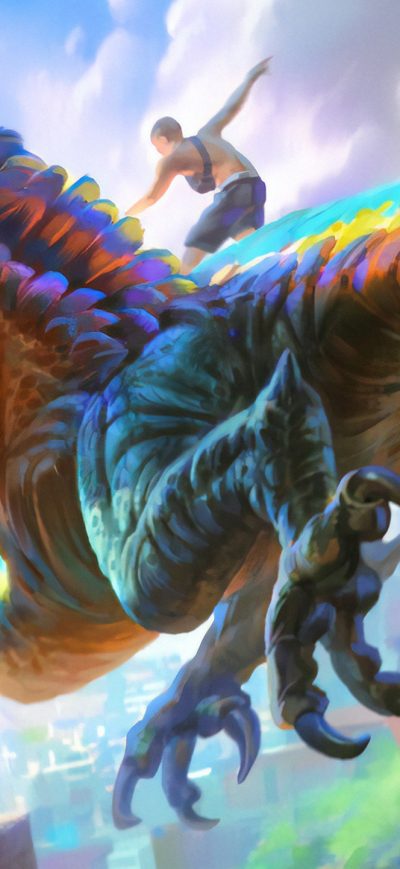 Fond d'écran iPhone Dragon Riders 4k