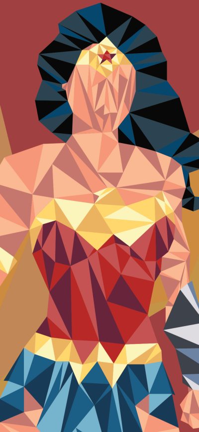 Fond d'écran iPhone Wonder Woman Low Poly Art