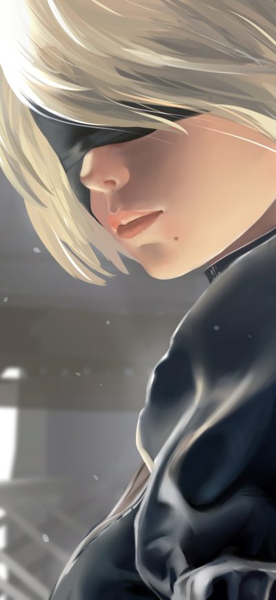 Fond d'écran 4k 2B Nier Automata sur iPhone