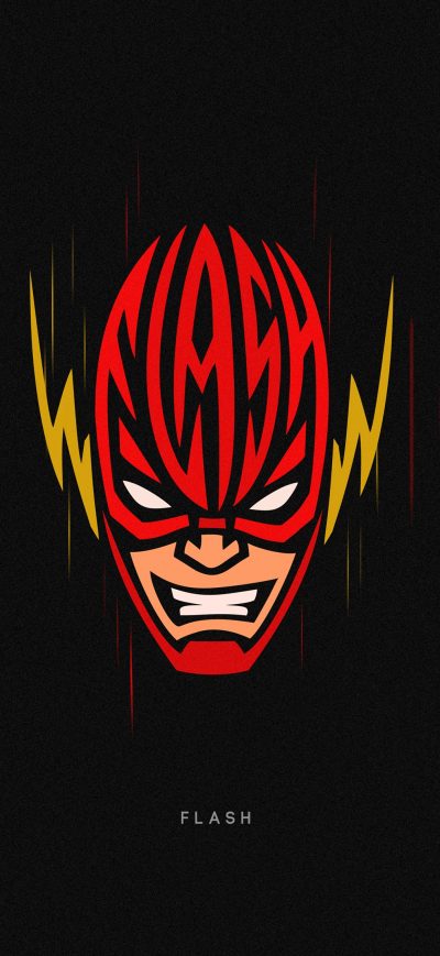Fond d'écran iPhone Flash Superhero Minimal 4k