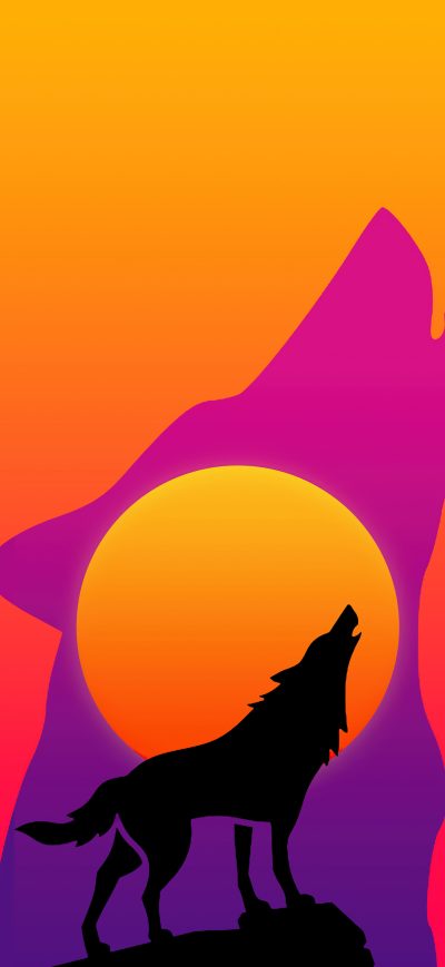 Fond d'écran iPhone Retro Fox Howling