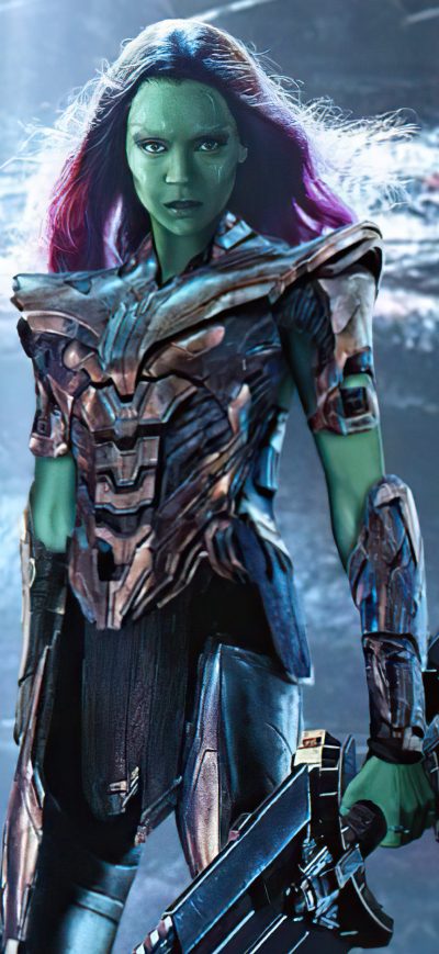 Fond d'écran iPhone Gamora Wearing Thanos Armor 4k