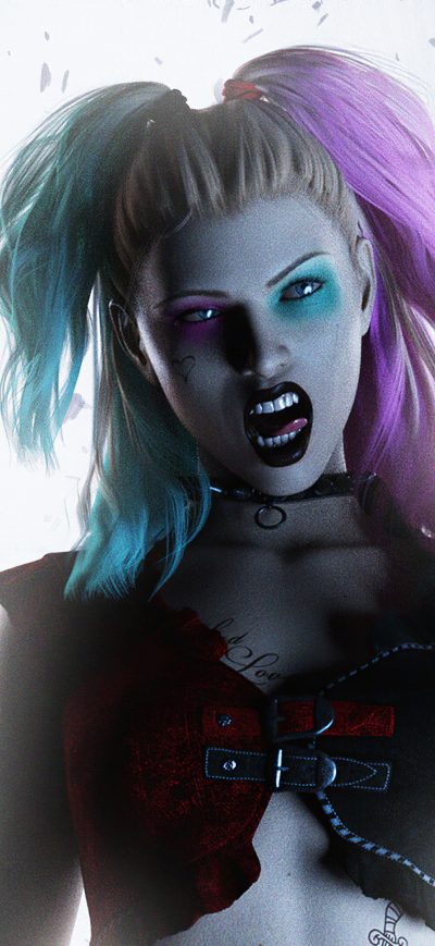 Fond d'écran Harley Quinn Crazy Girl sur iPhone