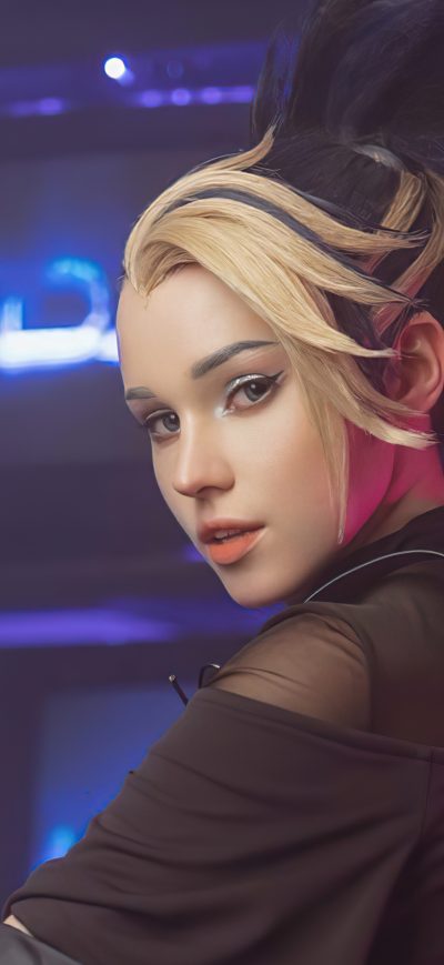 Fond d'écran iPhone Akali Kda Girl Cosplay 5k