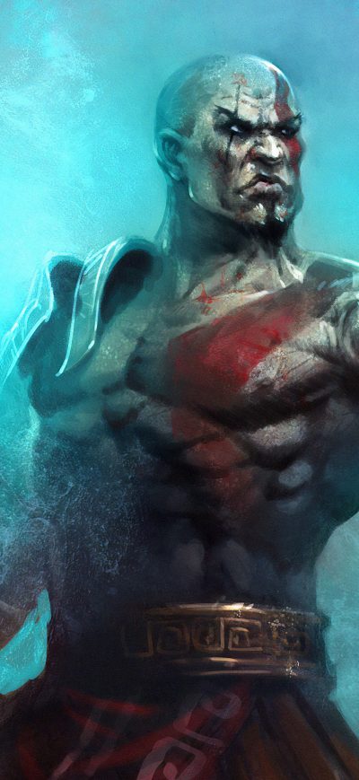 Fond d'écran iPhone Kratos Artwork 4k