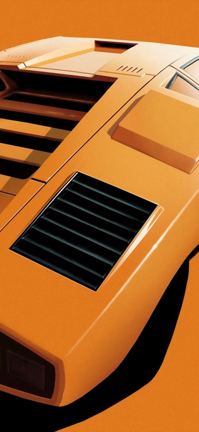 Fond d'écran iPhone Lamborghini Countach Digital Art 5k