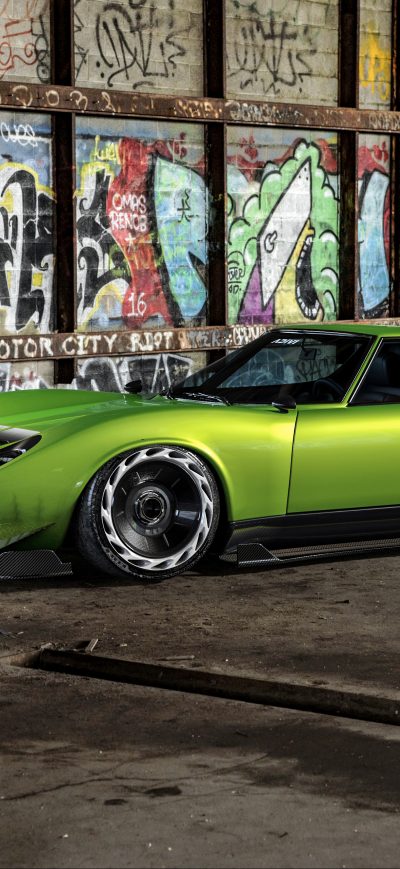 Fond d'écran iPhone Lamborghini Miura Widebody 4k