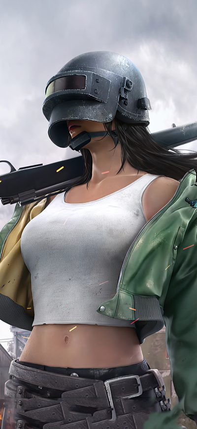 Fond d'écran iPhone Pubg Helmet Girl 4k 2020