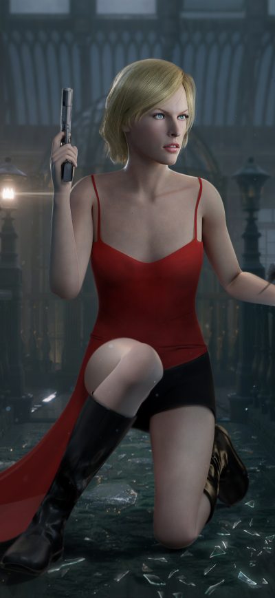 Fond d'écran iPhone Alice Resident Evil Digital Art 4k