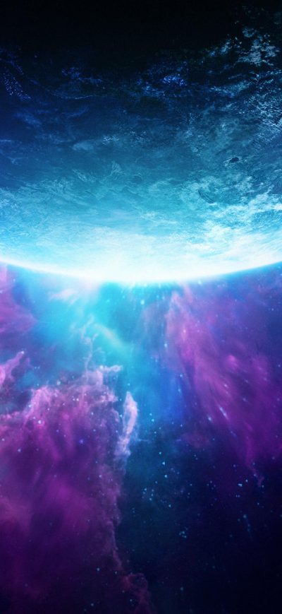 Fond d'écran iPhone Blue Bright Space Art