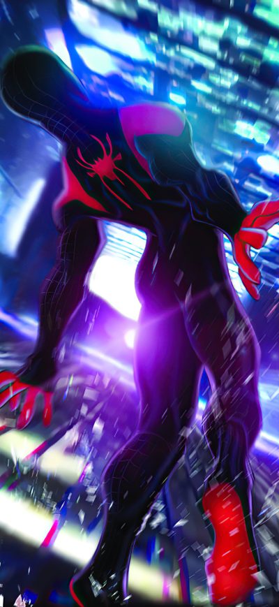 Fond d'écran iPhone Spider Man Fall 4k