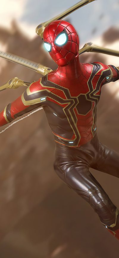Fond d'écran iPhone Spiderman Iron 8k