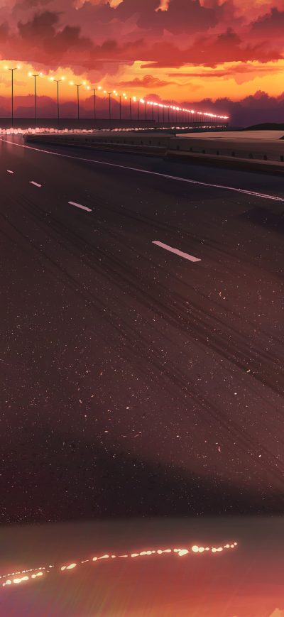 Fond d'écran iPhone Drive To The Sunset 4k
