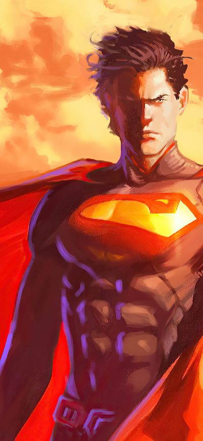 Fond d'écran iPhone Superman Yellow Sky 4k