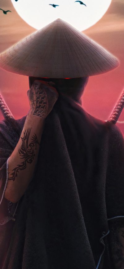 Fond d'écran iPhone Ninja Of Ancient Asian City 4k