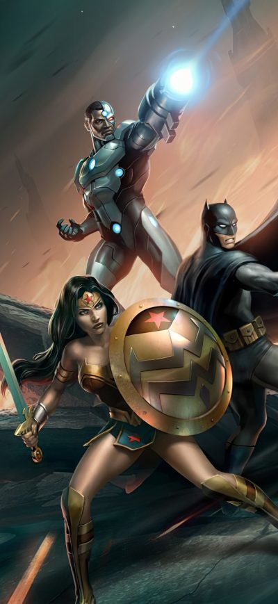 Fond d'écran iPhone Wonder Woman Batman Cyborg