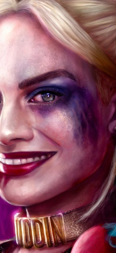 Fond d'écran Harley Quinn Arts 2018 sur iPhone