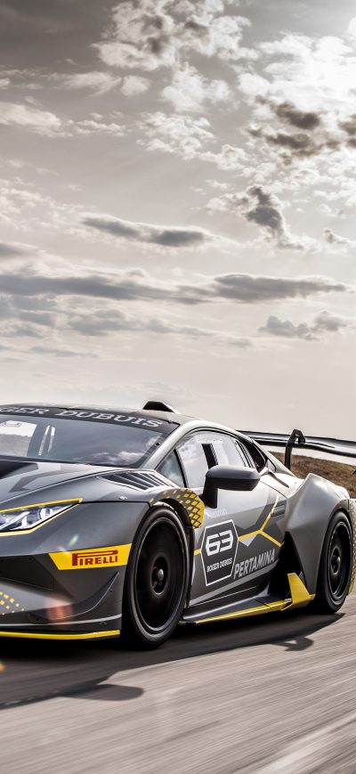 Fond d'écran iPhone Lamborghini Huracan Super Trofeo EVO 2018 Front