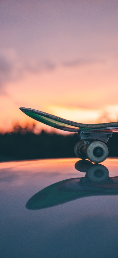 Fond d'écran iPhone Skateboarding Sunset Macro 5k