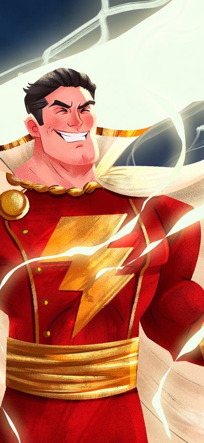 Fond d'écran Shazam 4k Art sur iPhone