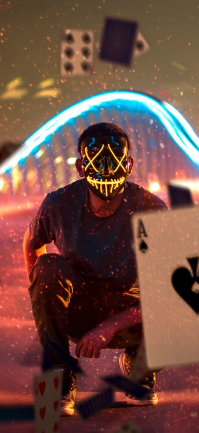 Fond d'écran iPhone Ace Action Mask Guy 4k