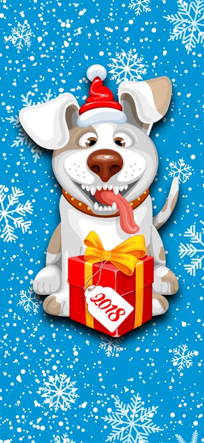 Fond d'écran iPhone 2018 Happy New Year Christmas 8k