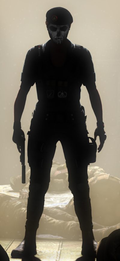 Fond d'écran iPhone Caveira Rainbow Six Siege 4k