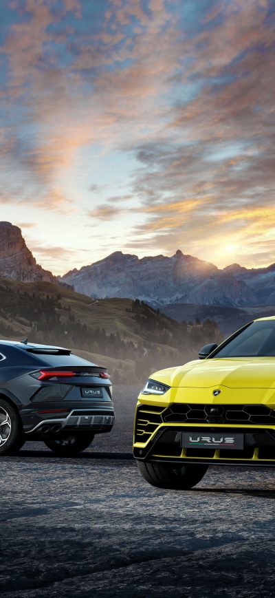 Fond d'écran iPhone Lamborghini Urus Black And Yellow 4k