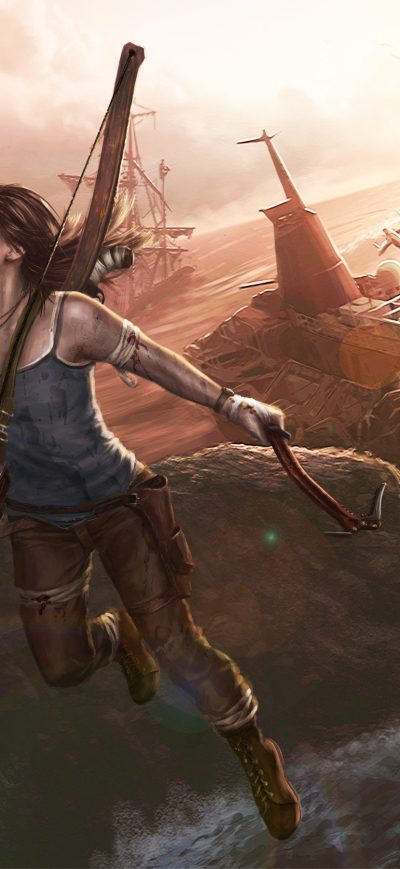 Fond d'écran iPhone Lara Croft Art