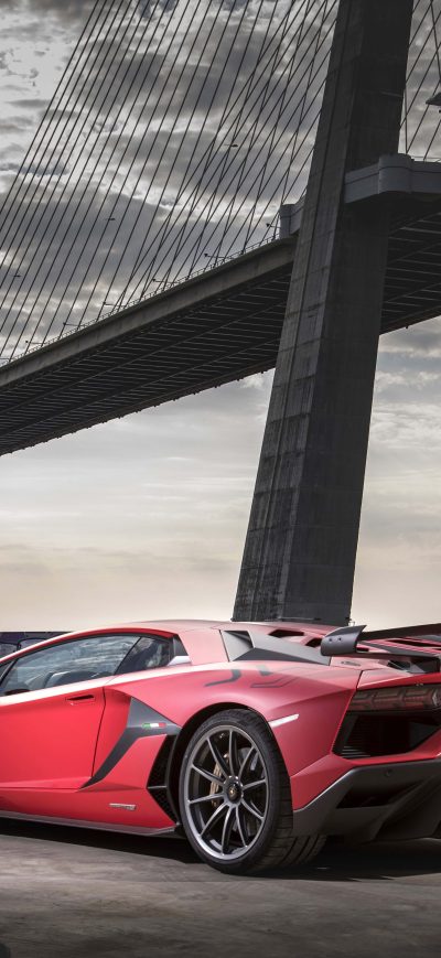 Fond d'écran iPhone 2018 Lamborghini Aventardor SVJ Rear 5k