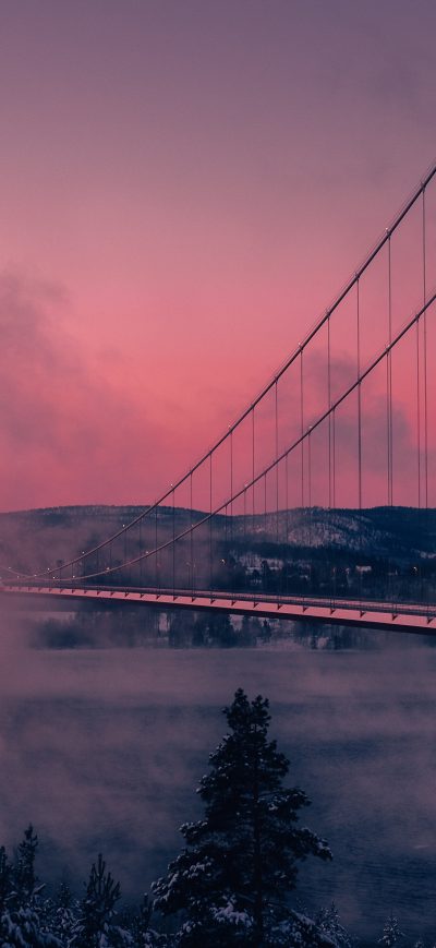 Fond d'écran Hoga Kusten Bron Bridge 5k sur iPhone