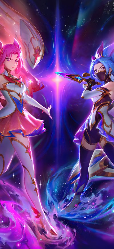 Fond d'écran iPhone Star Guardian Akali Kaisa 5k