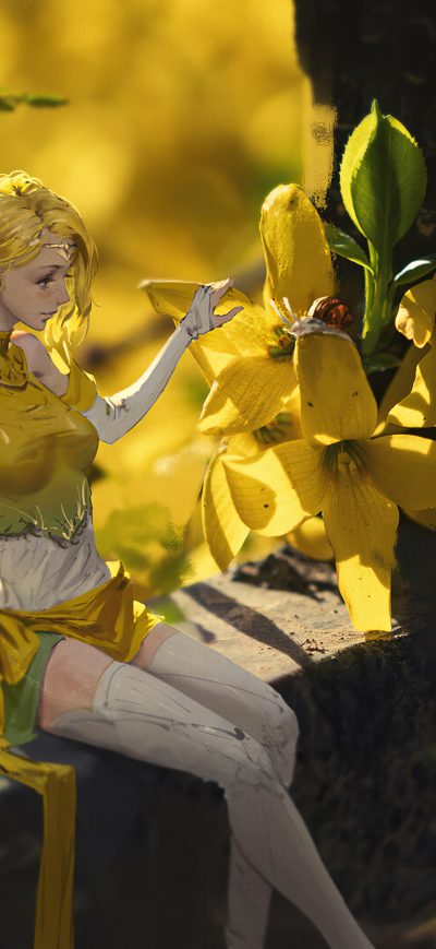 Fond d'écran iPhone Spring Girl 4k