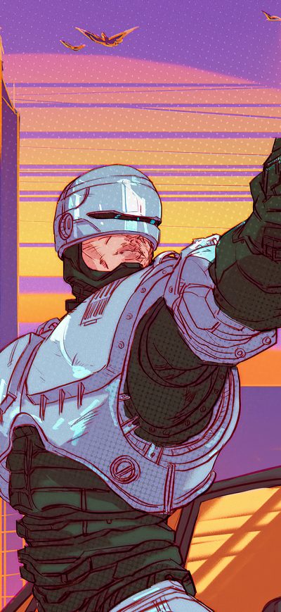 Fond d'écran iPhone Robocop Gun 4k