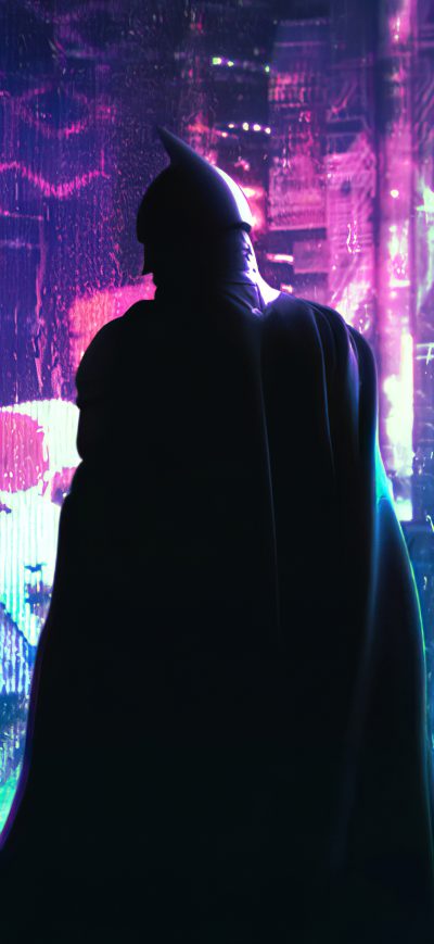 Fond d'écran iPhone Batman Cyber Night City 4k