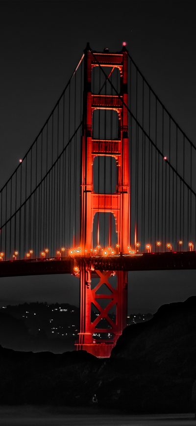 Fond d'écran iPhone Golden Gate Bridge San Francisco Night