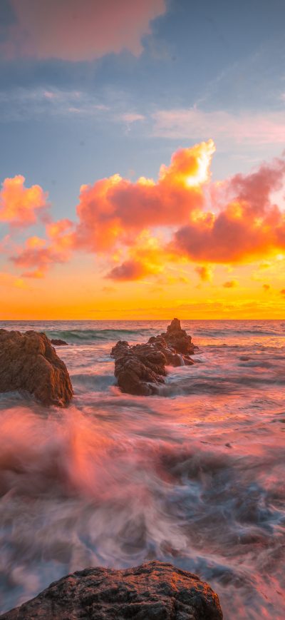 Fond d'écran iPhone Ocean Sunset 8k