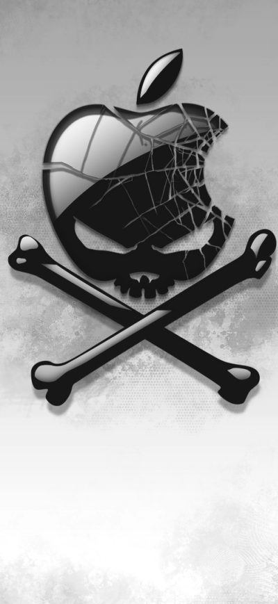 Fond d'écran iPhone Black Apple Skull