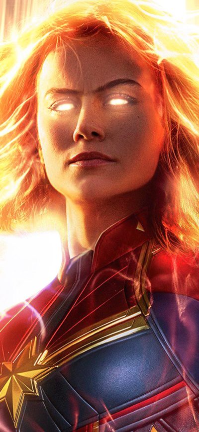 Fond d'écran iPhone Captain Marvel Official Art 4k