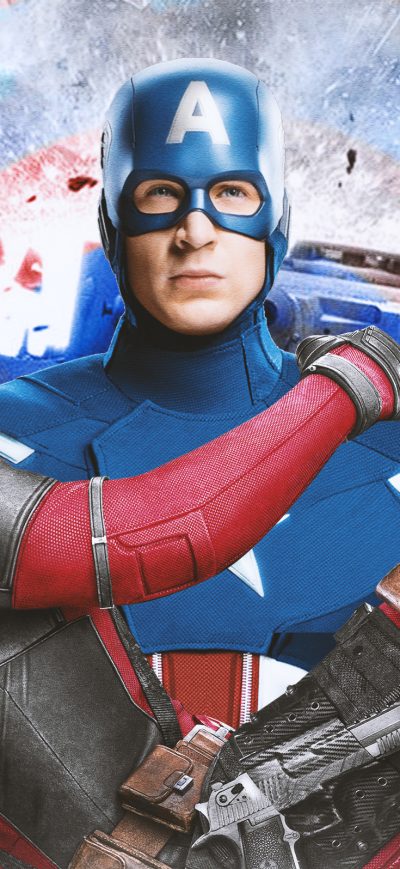 Fond d'écran iPhone Captain America Holding Deadpool