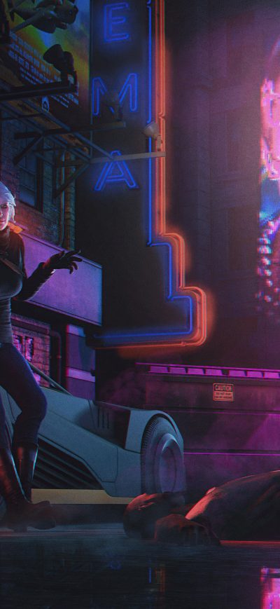 Fond d'écran iPhone Ciri In Cyberpunk Life 5k