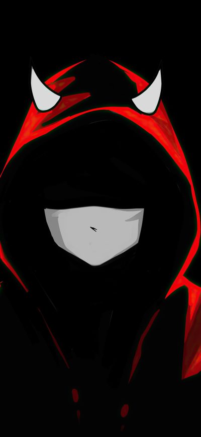 Fond d'écran iPhone Devil Boy Minimal Mask 4k