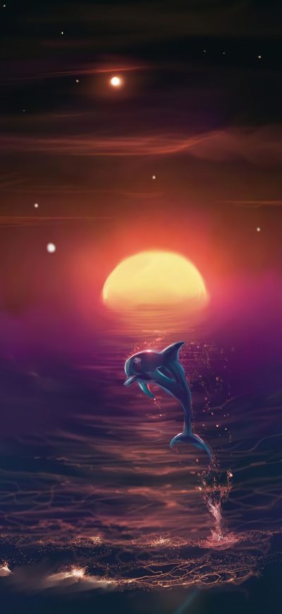 Fond d'écran iPhone Dolphin Dream 4k