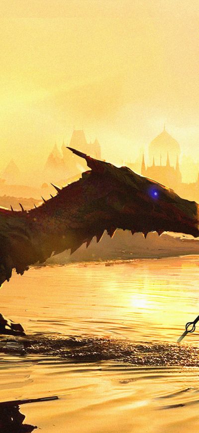 Fond d'écran iPhone Dragon Shaman Sunset