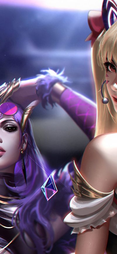 Fond d'écran iPhone Evelynn And Dva Lol Fantasy 4k
