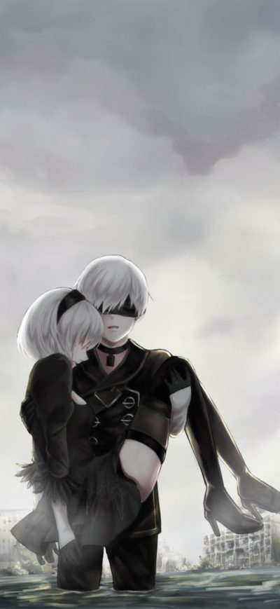 Fond d'écran YoRHa No 2 Type B And Type S Nier Automata sur iPhone