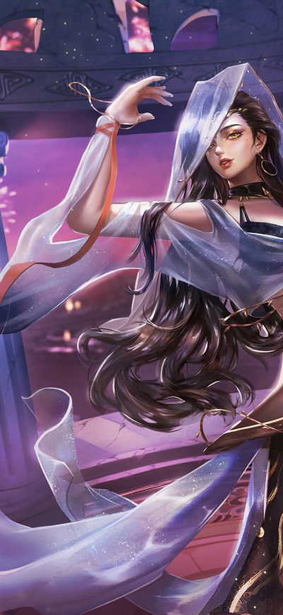 Fond d'écran iPhone Dark Hair Fantasy Girl 4k